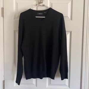 Black Cotton Cashmere Sweater